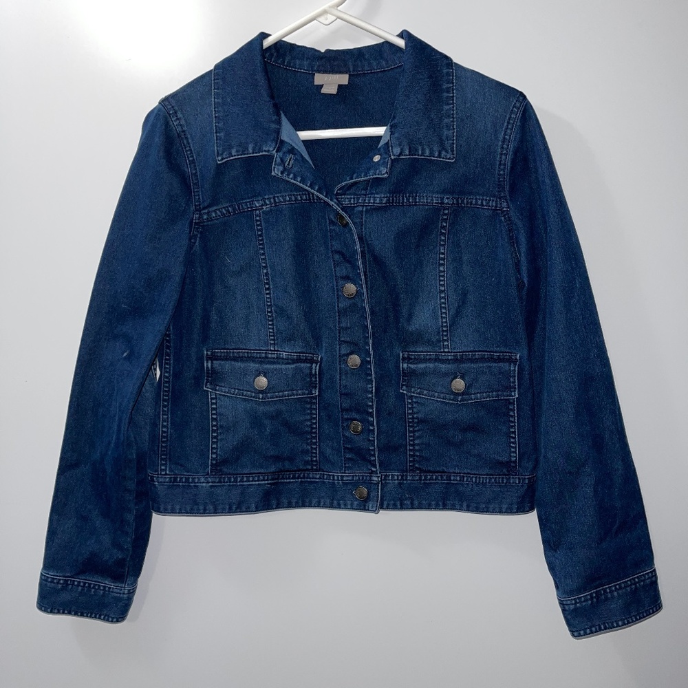 J.Jill Soft Stretch Denim Jacket Size Small